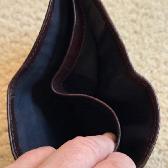 Dorsa Men's Leather Bifold Wallet Chocolate Brown Embossed Crocodile Alligator - Picture 13 of 13